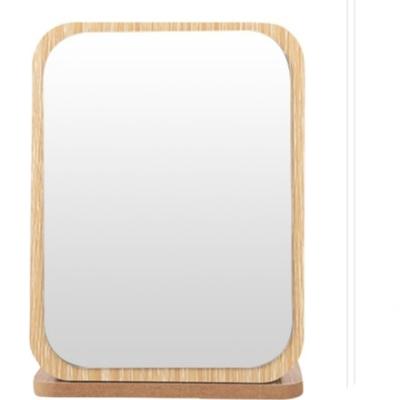 China Multi-Functional Home Modern Style Makeup Mirror Bathroom Solid Wood Decorative Wall Mounted Mirror for sale