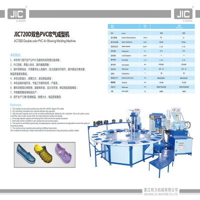 China 2021 JIC720D PVC Two Colors Shoes Air Blow Molding Machine for sale