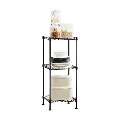 China Sustainable Size Fitted Wire Shelving Unit Kitchen Storage Bathroom Organizer for sale