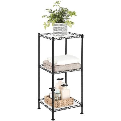 China NSF Approval Viable Storage Kitchen Shelf NSF 3 Tier Adjustable Home Wire Shelf 3 Tier Wire Shelf for sale