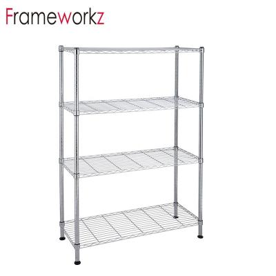 China NSF Modern Custom Size 4 Tier Solid Wire Heavy Duty Steel Adjustable Shelving for sale