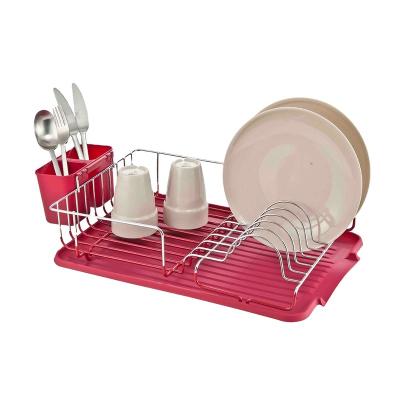 China Simple Workable Chrome Dish Rack Kitchen Storage Shelf Kitchen Rack for sale