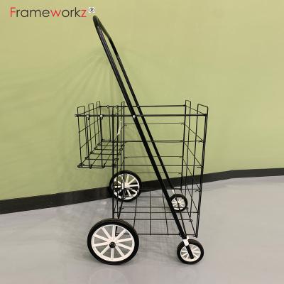 China Amazon Hot Selling Eco - Friendly Metal Folding Shopping Cart Jumbo Shopping Cart for sale