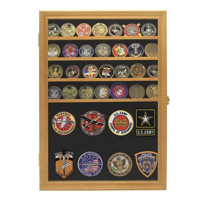 China Military American Flag Coin Holder Expandable Display Stand Wall Challenge Coin Display Rack for sale