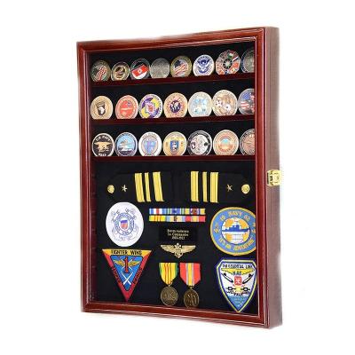 China HS Expandable Box Display HS Shadow Medal Challenge Coin Display Frame Military Wall Showcase for sale