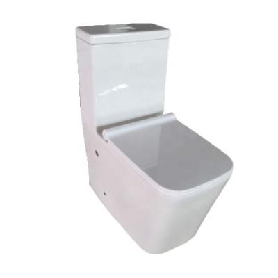 China High Quality WC Sanitary Toilet P-Trap Double-Flow Ware WaterMark Rimless Rinse One Piece Bathroom Toilet for sale