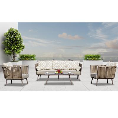 China Hot Sale Eco - Friendly Rope Woven Furniture Outdoor Patio Garden Furniture Outdoor Sofa Set Furniture for sale