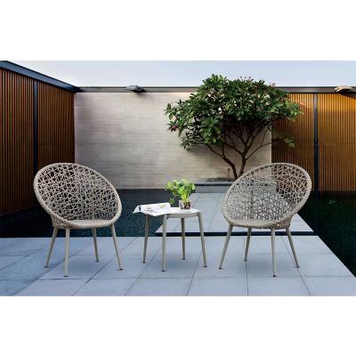 China Eco-friendly TOPHINE Outdoor Furniture Garden Aluminum Wicker Rattan Chairs Side Tables Sofa Sets for sale