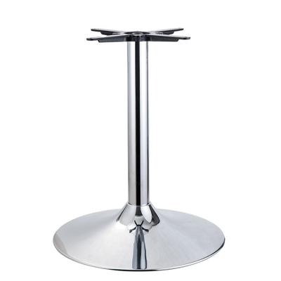 China Commercial Table Contract TOPHINE Furniture Wholesale Mirrored Dining Room Chrome Metal Table Base for sale