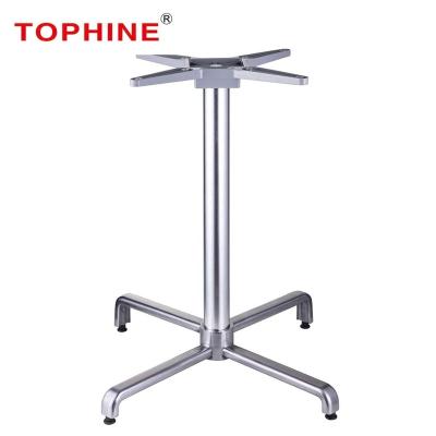 China Indoor Powder Coating Aluminum Table Tophine Furniture Flip Restaurant Dining Legs Folding Table Bases for sale