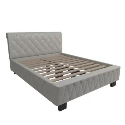 China Easy To Assemble Durable King Size Leather Bed Durable Soft Bed Solid Wood Bedroom Furniture Promotion for sale