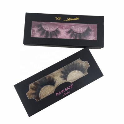 China Natural Soft False Eyelashes 25mm Eyelashes Wholesale 3D Strip Mink Lashes Thick Makeup Dramatic Silk Eyelash Custom Packaging Label along for sale