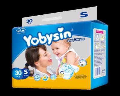 China Yobysin Baby Diaper Pants Disposable Baby Pempers Absorption Printed Diapers Wholesale Good for sale