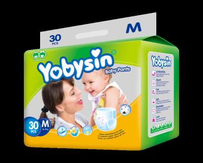 China Yobysin Printed Diapers For Babies In Lowest Price Disposable Diapers Pull Up for sale