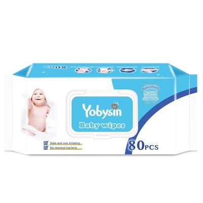 China BuBu Baby Yobysin Baby Wipes Disposable Wet Cleaning Wipes Pack of 80 Wipes For Baby for sale