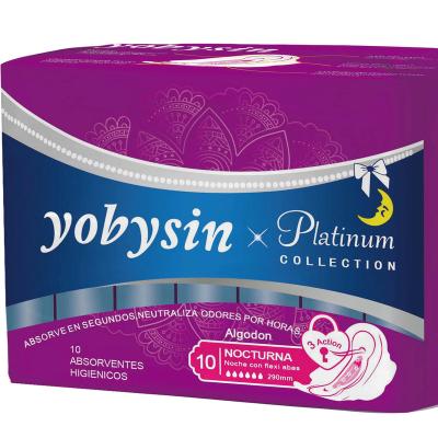 China Yobysin Breathable 290 Night Use Disposable Sanitary Napkin Pad Dispenser Wanted Pads Women Menstrual Pads for sale