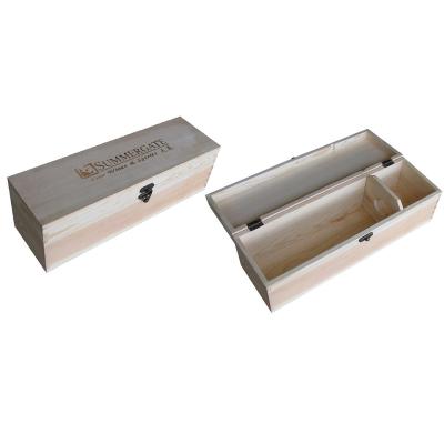 China Recycled Materials Supply Wholesale Wooden Wine Bottle Packing Box Wine Packing Box for sale