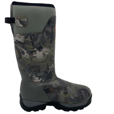 China Waterproof Mens Outdoor Camouflage Neoprene Hunting Rubber Boots for sale