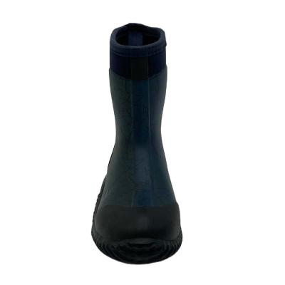 China Anti-Smell Water Resistant Safety Rain Boots Neoprene Mid-Height Rubber Boot Rain Boots For Women for sale