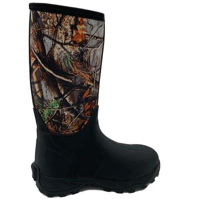 China Fashion Trend Customized Camouflage Rubber Boots For Men's Multi-Season, Waterproof Durable Rubber Neoprene Rain Muck Outdoor Hunting Boots for sale