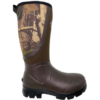 China Fashion Trend Manufacture Customized Outdoor Camouflage Rubber Waterproof Neoprene Hunting Boots For Men for sale