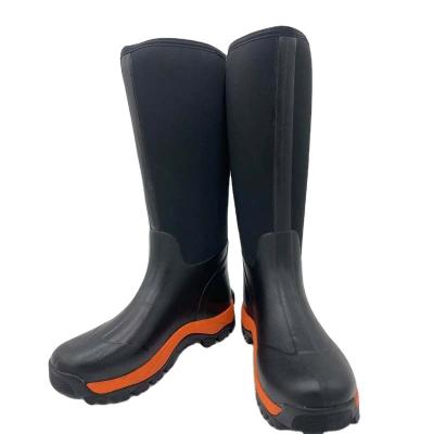 China Anti-Smell Mens Farm 5mm Neoprene Wellies Outdoor Safety Boots Waterproof Work Boots for sale