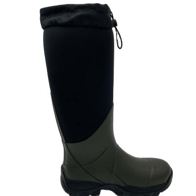 China Wholesale Mens Waterproof Knee High Neoprene Boots Waterproof Gum Boots for sale