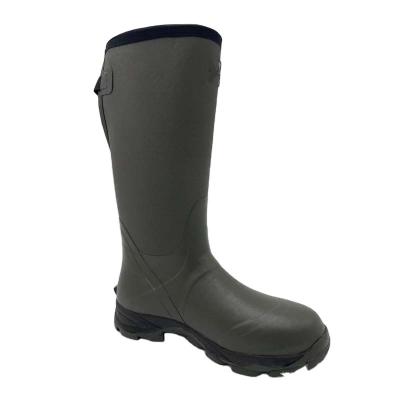 China Anti-Smell Olive Green Hand Made Waterproof Field Outdoor Hunting And Natural Rubber Agricultural Boots for sale