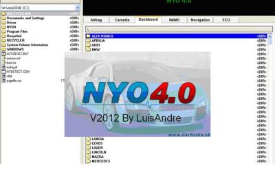 China Car Software NYO V4.0 Full For Odometer RadioCar , Airbag Navigator for sale