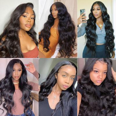 China Body Wave Body Wave Lace Front Human Hair Wig 28 Inches For Colored Women Pre Plucked With Baby Hair Brazilian Remy 13x4 Hd Lace Frontal Wigs for sale