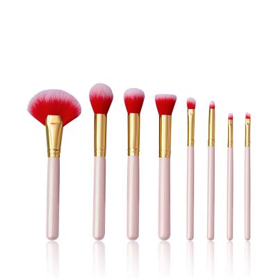 China Wholesale Luxury Private Logo Professional 8 Pcs Makeup Brush Set Private Makeup Brush 8 Pcs Pink Makeup Brush Set for sale