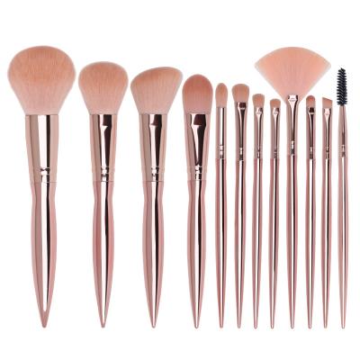 China Make Up Brush Kit High Quality Rose Gold 12 PCS Make Up Tool Kit Vegan Cosmetic Soft Makeup Brush Kit for sale