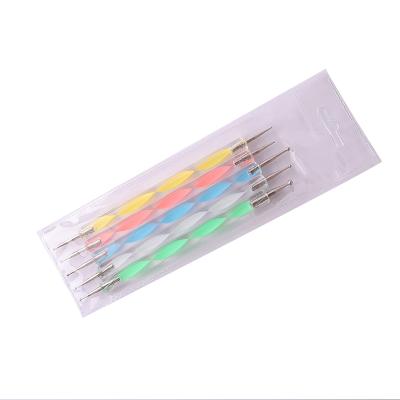 China Best Price DIY Pearl Nail Brush Portable Fake Stone Nail Steel Double Ended Steel Picking Dot Pen For Nail for sale