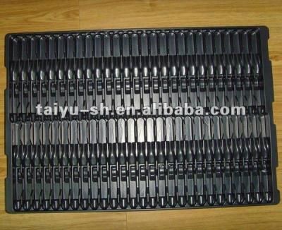 China Display For Toothbrush Black PS Blister Display Tray for sale