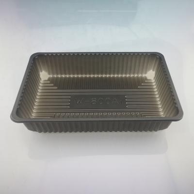 China Disposable Blister PP Black Plastic Food Containers For Meat Packaging Tray for sale