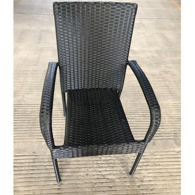 China Modern Outdoor Single Rattan Chair Furniture Stack Wrapping Garden Chair Patio Chair for sale