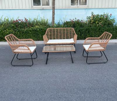 China Modern Rattan Furniture Rattan Outdoor Furniture Rattan Sets Contemporary Rattan Sofa Set for sale