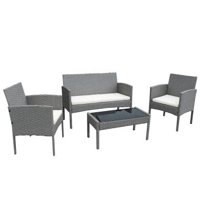 China Modern 4PC Patio Conversation Set With Cushion Garden Patio Set Premium 4PC Armchair Ningbo Qingdao for sale