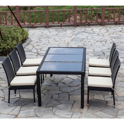 China Modern Outdoor Furniture Dining Set Garden Seats Garden Furniture Leisure Indoor Outdoor Dining Set 6 Chairs for sale