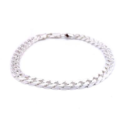 China FASHIONABLE SQUARE Sterling Silver Curb Bracelet 200 Widths: 5.3mm ITP for sale