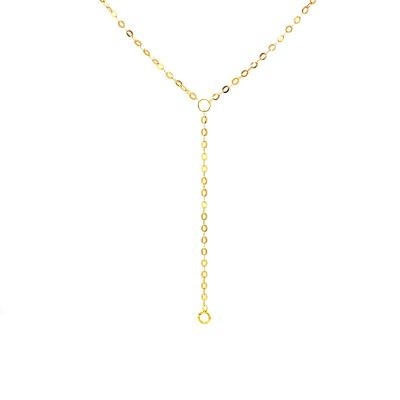 China CLASSIC Sterling Silver Y-Shape Flat Cable Chain For Pearl And Gemstone DIY 18k Gold Plated Anti Tarnish for sale