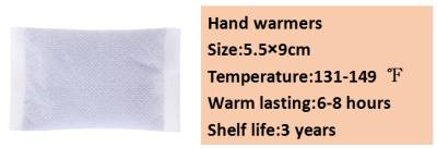 China Winter Outdoor Activities Heat Safe Instant Warmer Pad Disposable Hand Warmers for sale