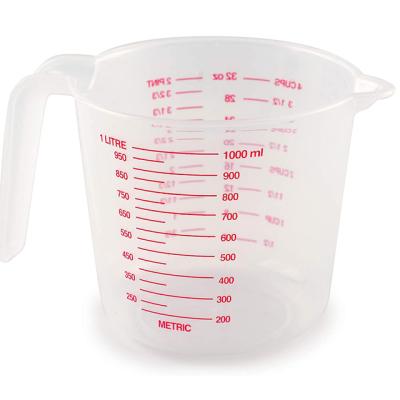 China Hot Selling Sustainable Food Grade 1L Plastic Measuring Cup for sale