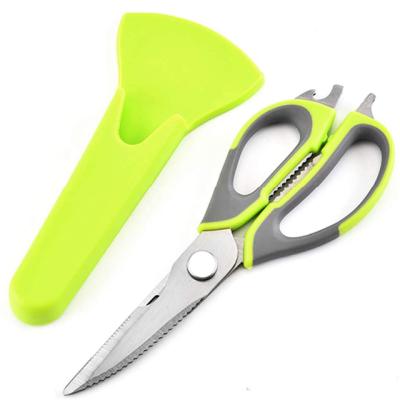 China Multi Purpose Multi Purpose Cutting Scissors Multi Purpose Kitchen Shears Stainless Steel Cutting Scissors With Sheath for sale