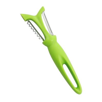 China Kitchen Multifunctional Comfortable Comfortable Handle Fruit Vegetable Stainless Steel 2 In 1 Potato Julienne Peeler for sale