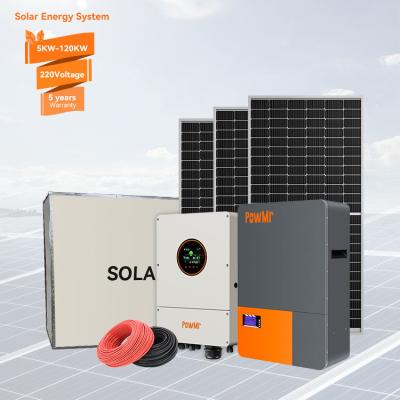 China Solar Power System Off Grid Energy Storage System Kit Solar Power Battery Storage 48V 10KW Full Hybrid Inverter for sale