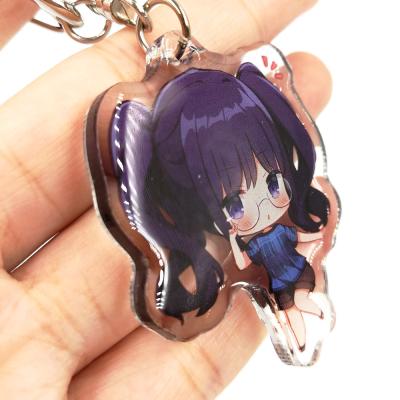 China O corte plástico do laser da fábrica faz a sua própria figura do Anime da resina de cola Epoxy encantos acrílicos Keychains à venda