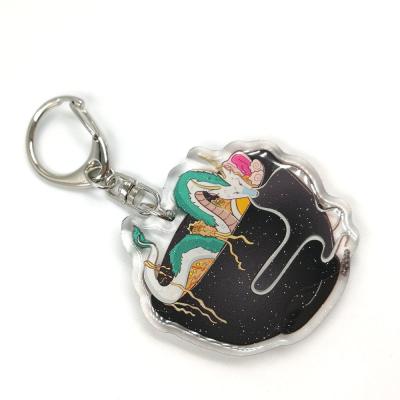 China De hete het Verkopen Douane Acryl schittert het Beeldverhaalcharmes Keychains van Hars Epoxyanime Te koop