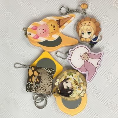 China OEM ODM Anime Compact Mirror Pocket Makeup Mirror Company Logo Printed zu verkaufen