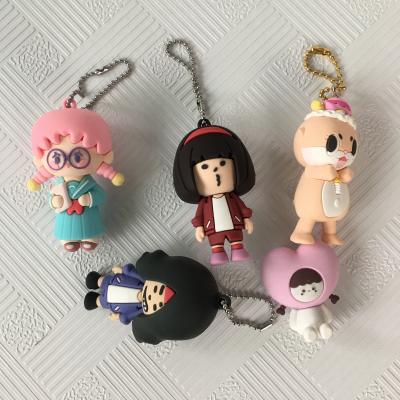 중국 Custom 3d soft pvc keychain,high quality 3D PVC cartoon key chain 판매용